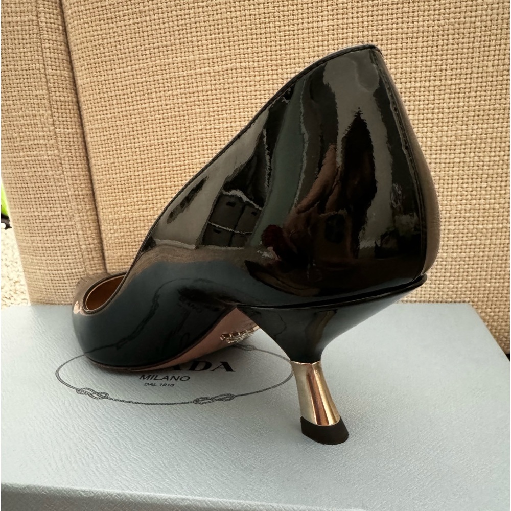 Prada kitty heels. Alzature Donna. Size 36.5. Patent Black - Picture 3 of 7
